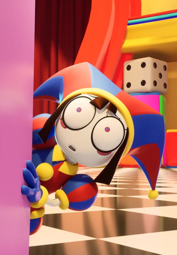 Pomni en The Amazing Digital Circus — imagen oficial de Glitch Productions